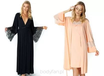 szlafroki satynowe peniuary