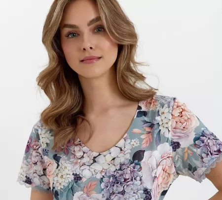 koszula nocna z krótkim rękawem